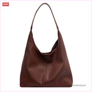 Soft PU Leather Hobo Tote Bag Shoulder Purse Work Everyday Handbag